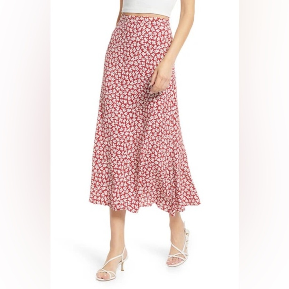 NWT Reformation Bea Midi Skirt in floral Grenadine